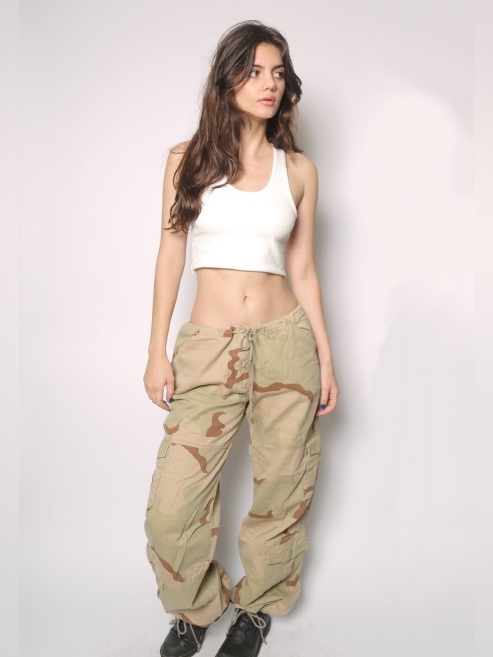 Iamkokola Tan Camo Low Waisted Military Pants - Picture 9 of 13